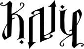 SVG ambigram for the name Katie